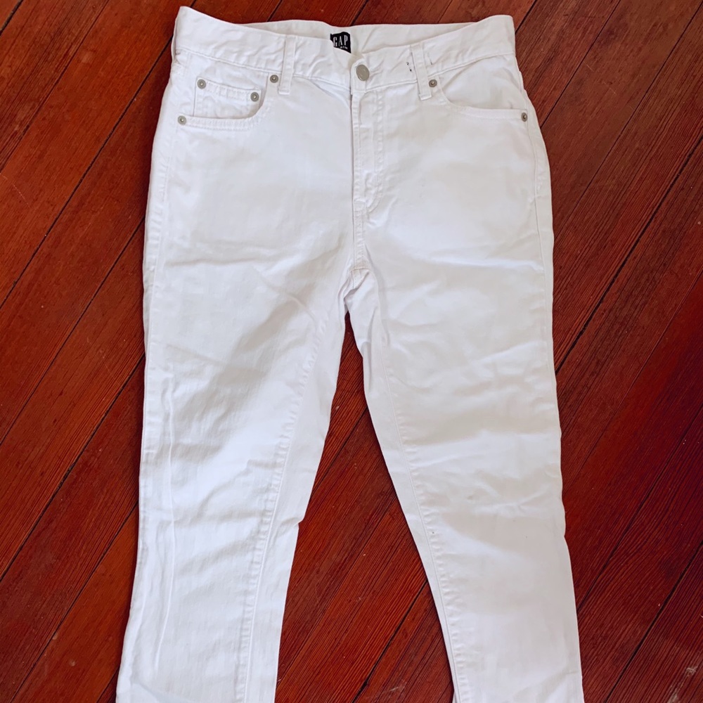 white gap jeans